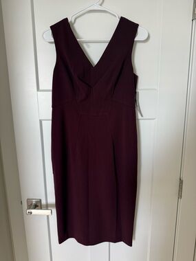 Maggy London Sheath Dress in Port Wine